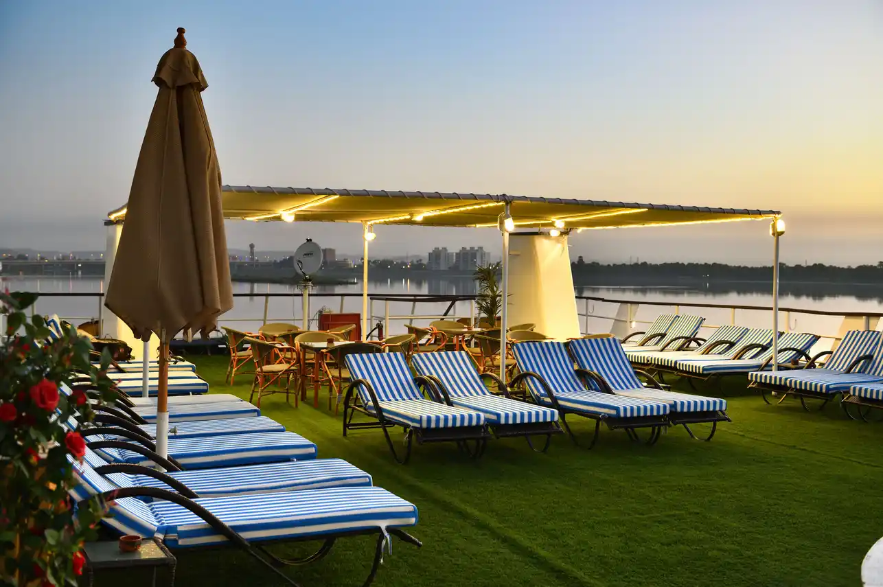 Sun deck of the Nile Treasure Nile Cruise Nile cruise